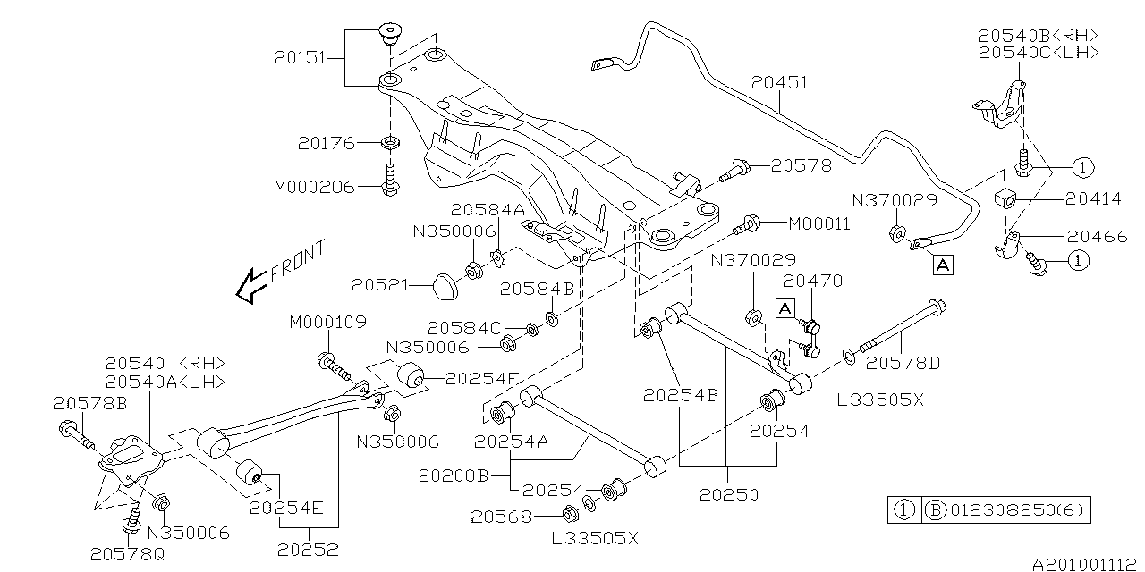 Diagram REAR SUSPENSION for your 2002 Subaru WRX   