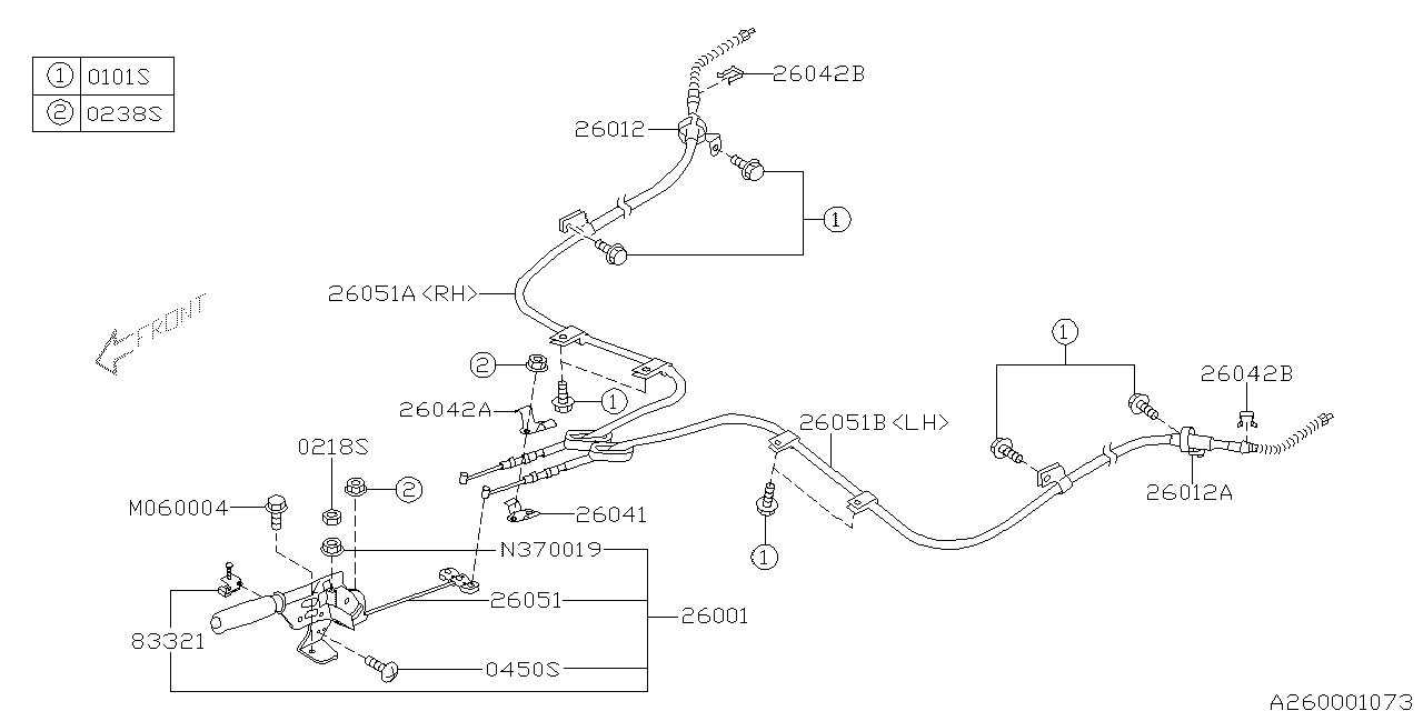 Diagram PARKING BRAKE SYSTEM for your 2015 Subaru Impreza   