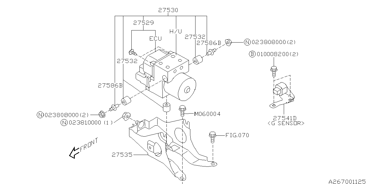 Diagram ANTILOCK BRAKE SYSTEM for your 2016 Subaru STI   