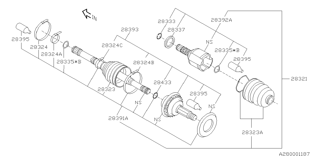 Diagram FRONT AXLE for your 2012 Subaru Impreza   