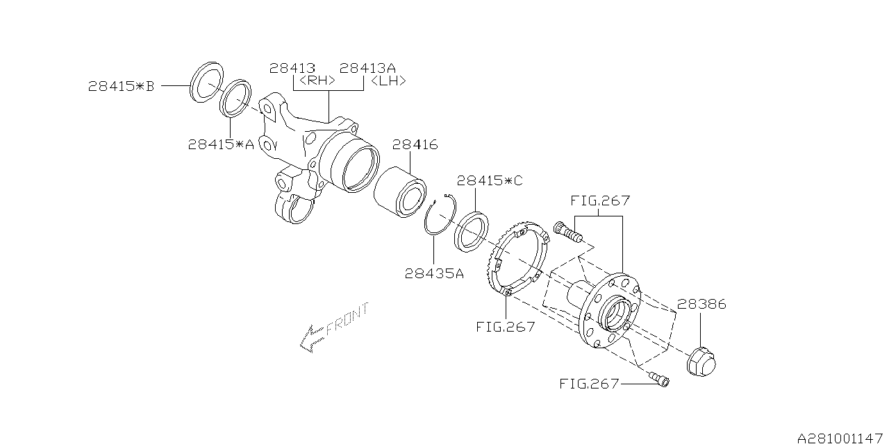 Diagram REAR AXLE for your Subaru BRZ  Limited