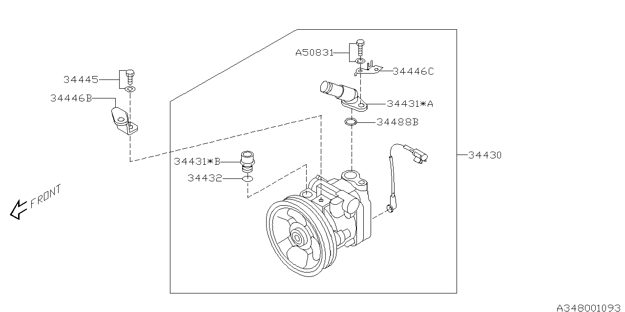 Diagram OIL PUMP for your 2008 Subaru Forester 2.5L AT XS 