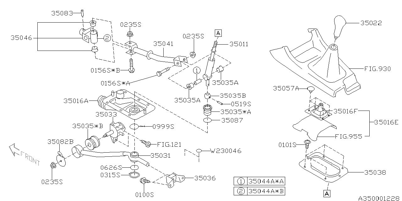 Diagram MANUAL GEAR SHIFT SYSTEM for your 2017 Subaru WRX   