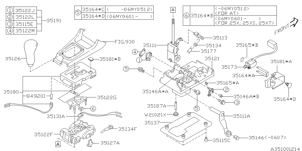 Diagram SELECTOR SYSTEM for your 2014 Subaru Legacy   