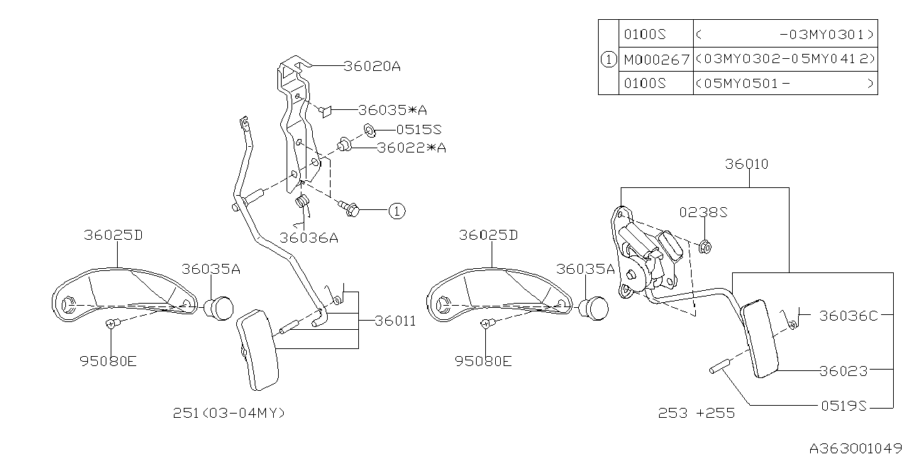 Diagram PEDAL SYSTEM for your 2020 Subaru BRZ   