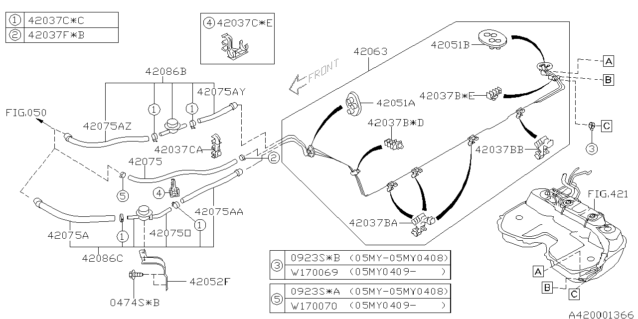 Diagram FUEL PIPING for your 1997 Subaru Impreza  Brighton Coupe 