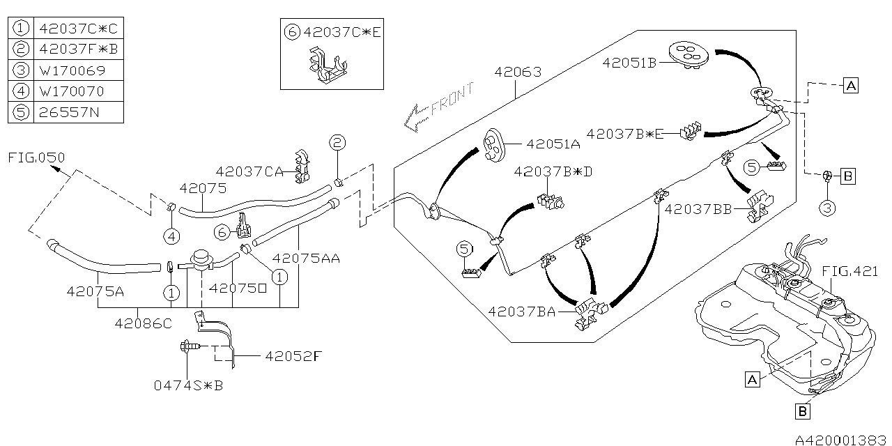 Diagram FUEL PIPING for your 1993 Subaru Impreza   