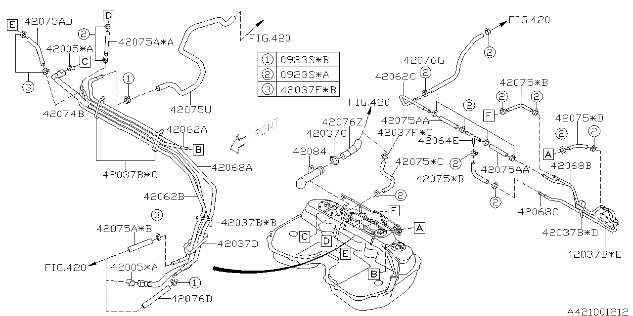 Diagram FUEL TANK for your 1995 Subaru Impreza   