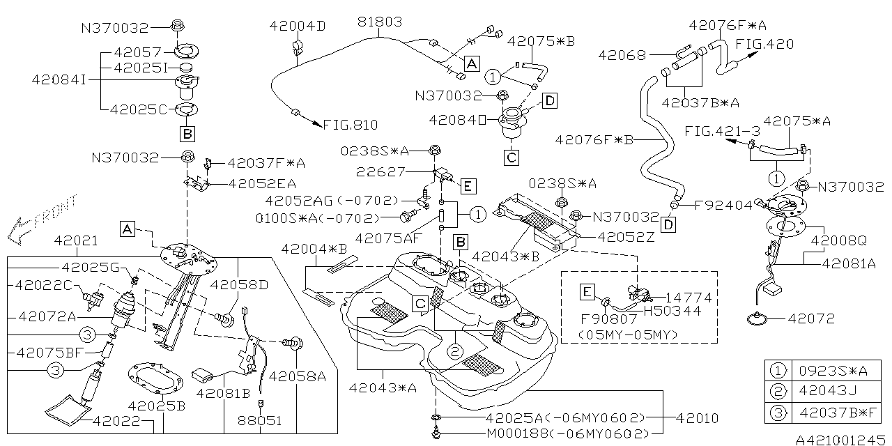 Diagram FUEL TANK for your 2020 Subaru Forester   