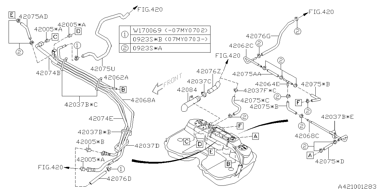 Diagram FUEL TANK for your 2013 Subaru Impreza   