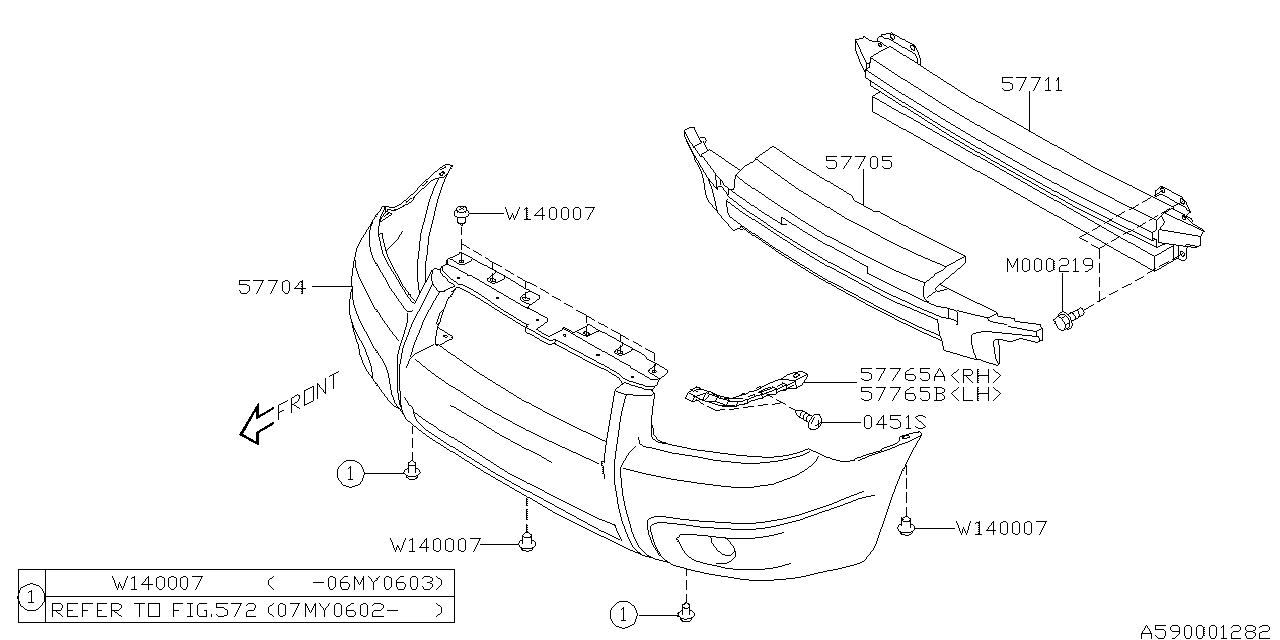 Diagram FRONT BUMPER for your 2010 Subaru Impreza  Wagon 