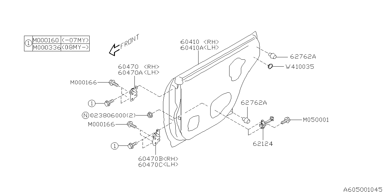 Diagram FRONT DOOR PANEL & REAR(SLIDE)DOOR PANEL for your 2018 Subaru WRX   