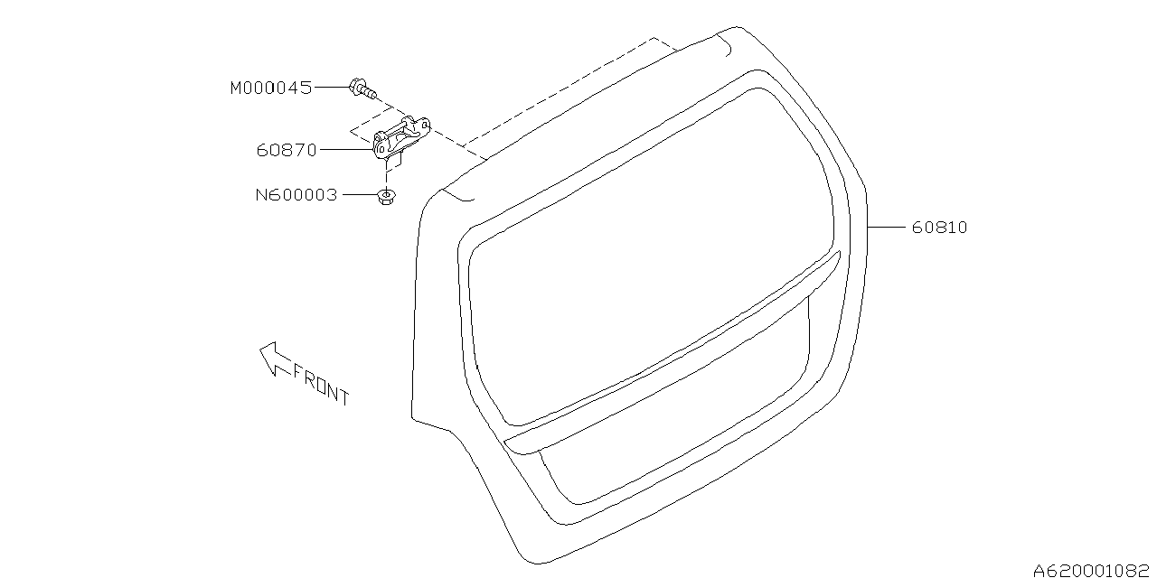 Diagram BACK DOOR PANEL for your Subaru Forester  