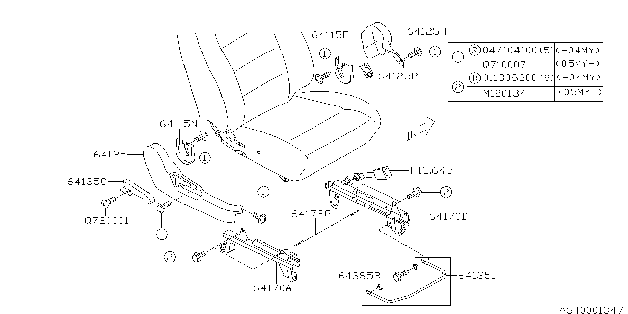 FRONT SEAT Diagram