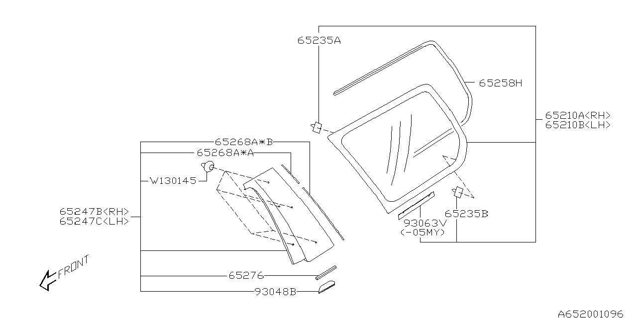 Diagram REAR QUARTER for your 2003 Subaru Forester   