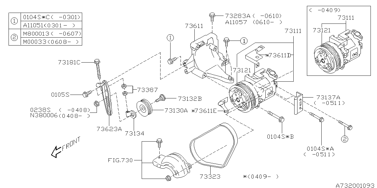 Diagram COMPRESSOR for your 2022 Subaru Legacy   