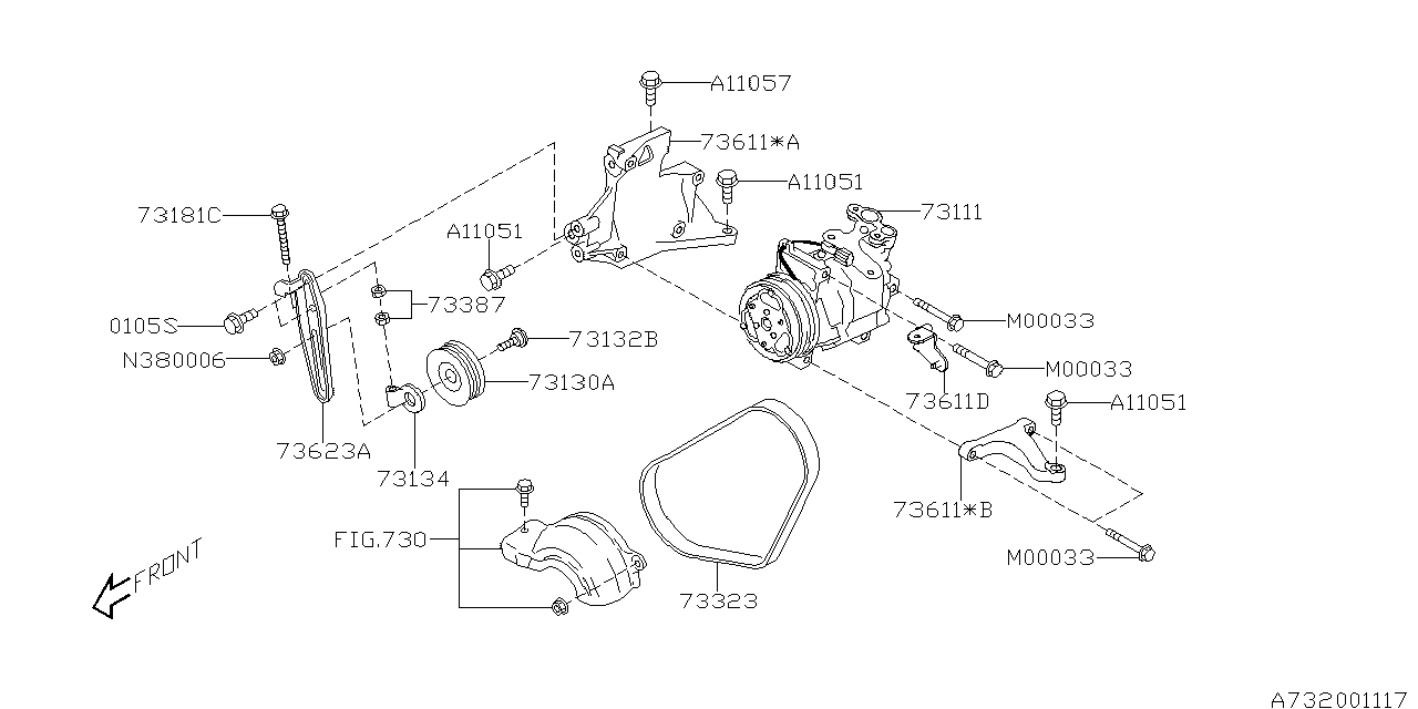 Diagram COMPRESSOR for your 1997 Subaru Impreza   