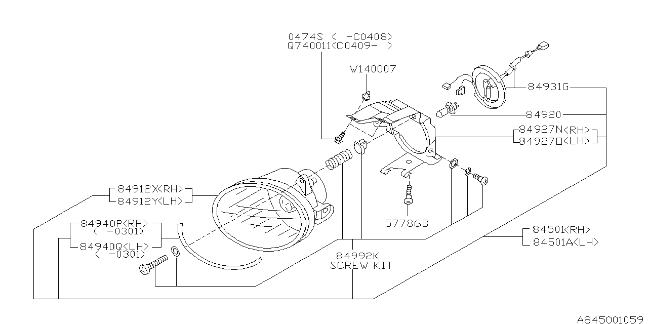 Diagram LAMP (FOG) for your Subaru Forester  L.L.BEAN(LL)