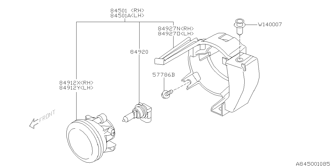 Diagram LAMP (FOG) for your 2012 Subaru Forester  XT 