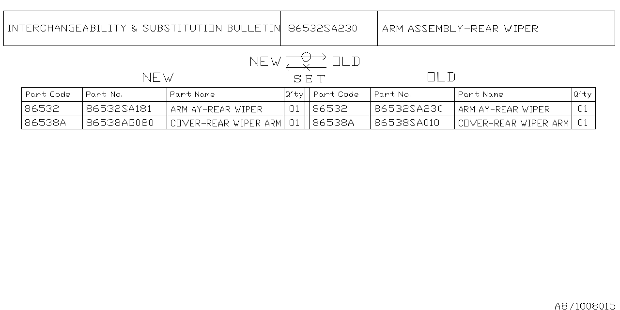 Diagram WIPER (REAR) for your 2025 Subaru Legacy   