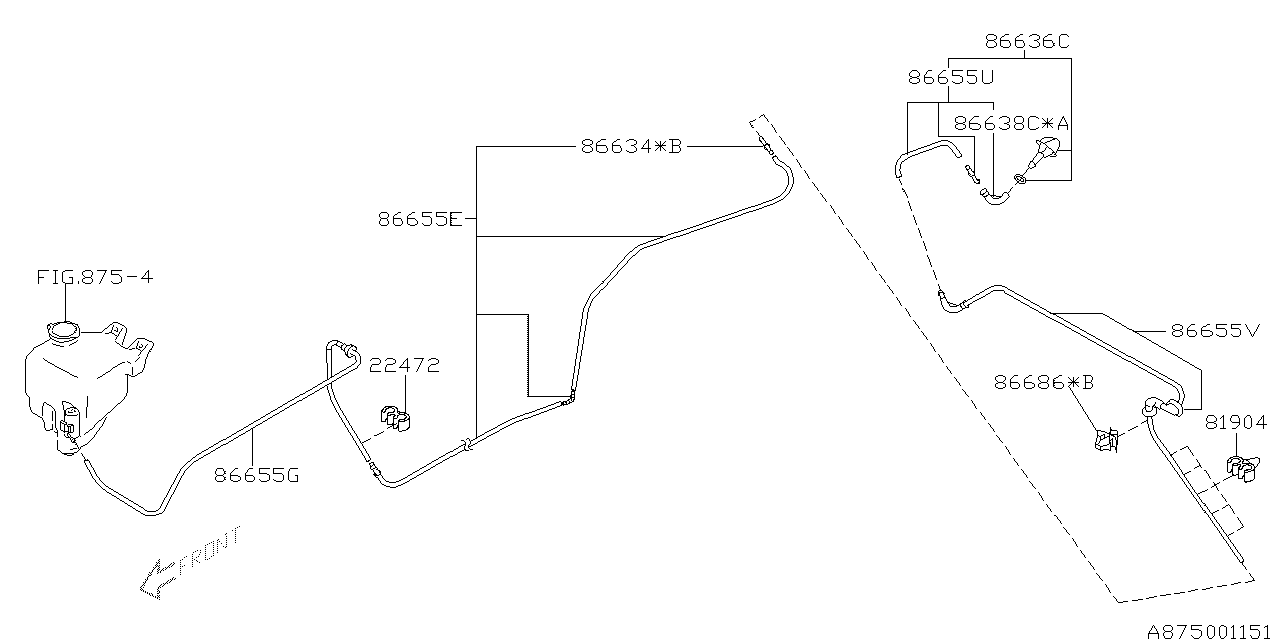 Diagram WINDSHIELD WASHER for your 2014 Subaru WRX   