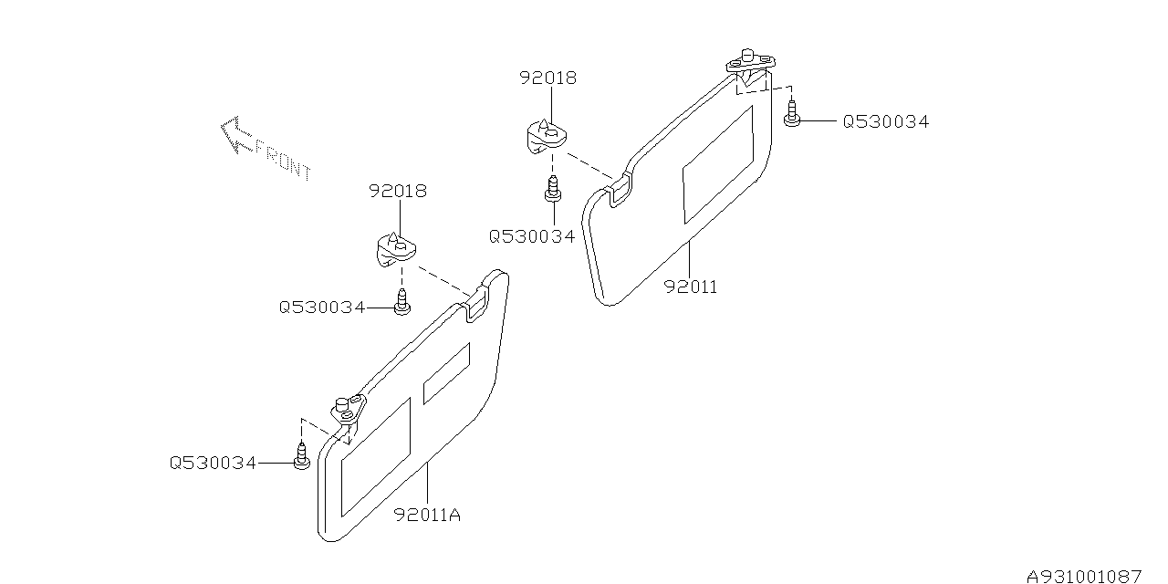 Diagram ROOM INNER PARTS for your 2015 Subaru Forester   