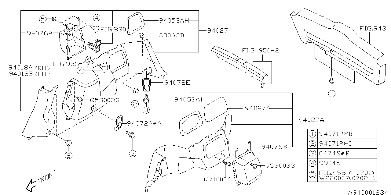 Diagram INNER TRIM for your 2015 Subaru STI   