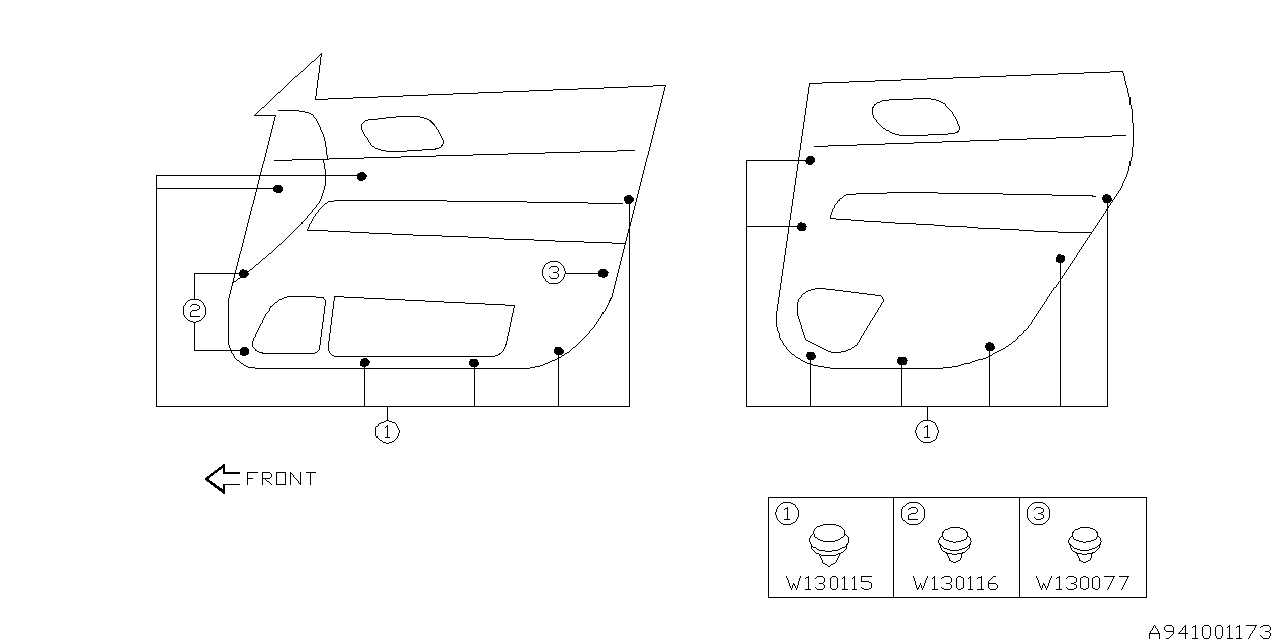 Diagram DOOR TRIM for your 2024 Subaru Outback  R Limited 