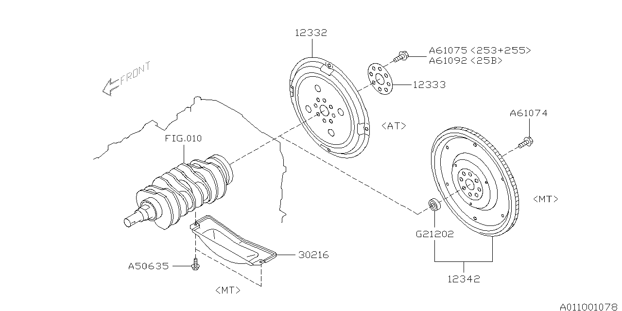 Diagram FLYWHEEL for your 2018 Subaru WRX   