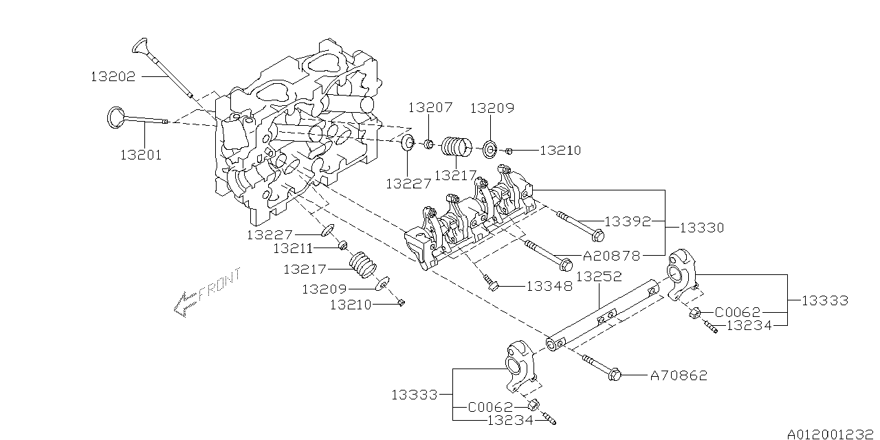 Diagram VALVE MECHANISM for your 2012 Subaru Impreza  Sport Wagon 