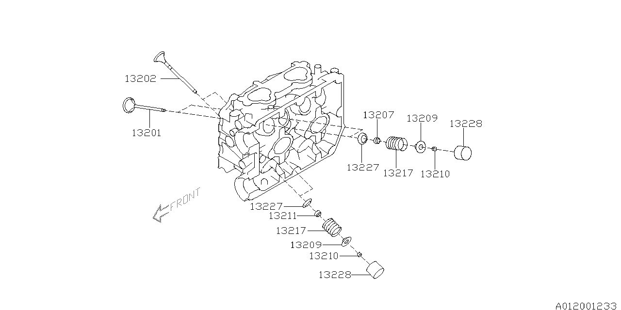 Diagram VALVE MECHANISM for your 1996 Subaru