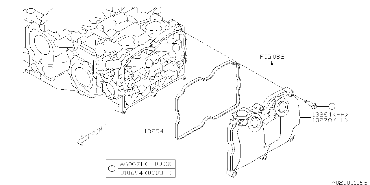 Diagram ROCKER COVER for your 2021 Subaru Forester  Plus w/EyeSight 