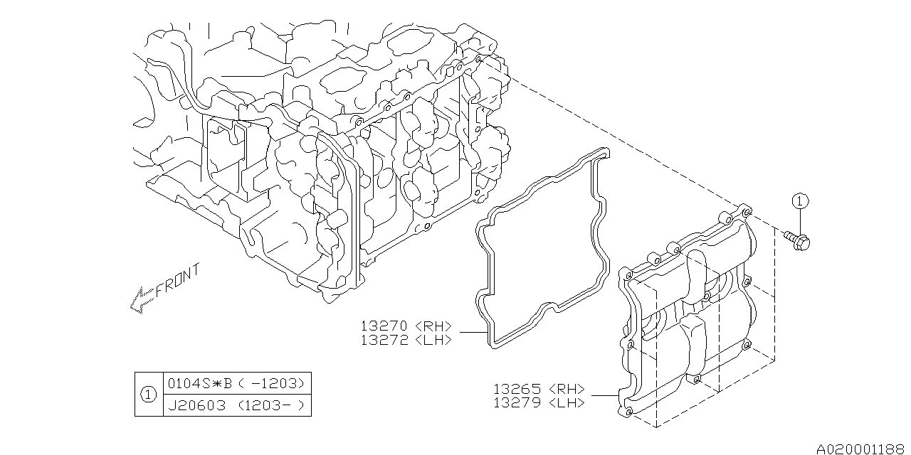 Diagram ROCKER COVER for your 2005 Subaru Impreza   