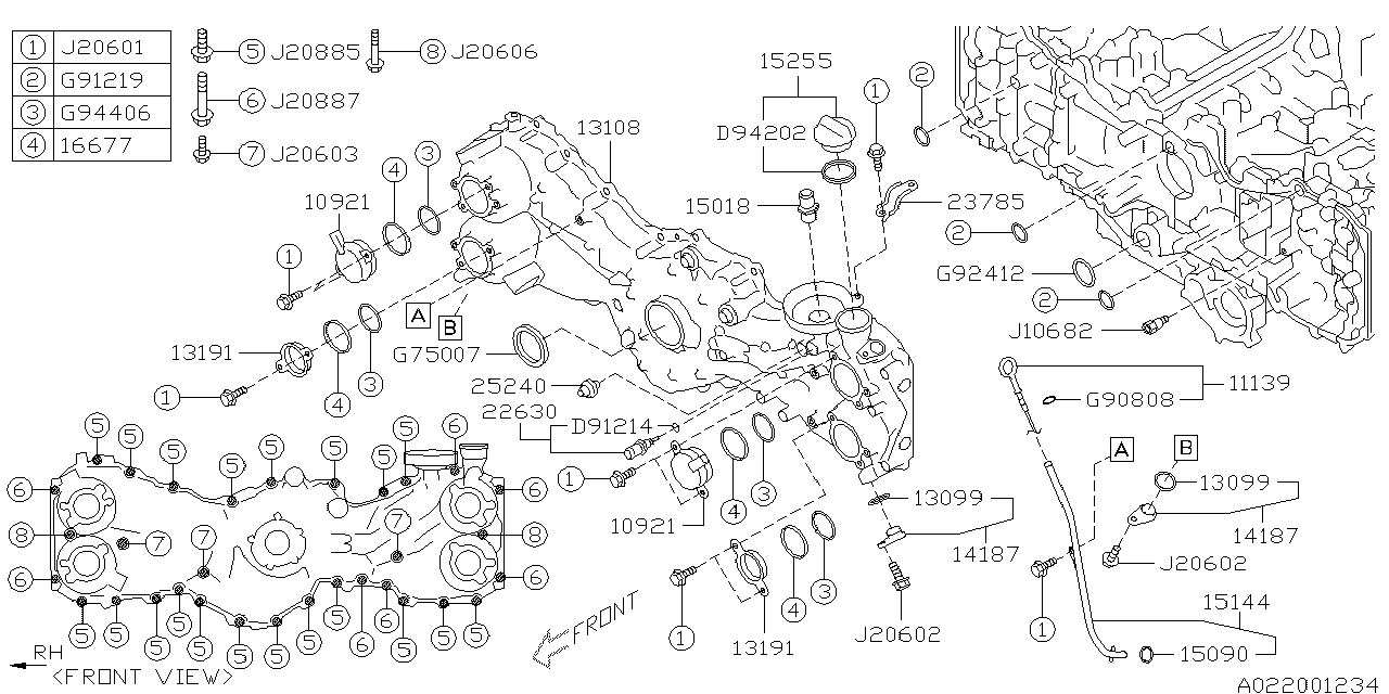 Diagram TIMING BELT COVER for your 2009 Subaru Impreza  Sedan 