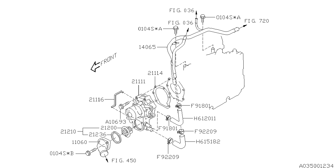 Diagram WATER PUMP for your 2016 Subaru Forester   