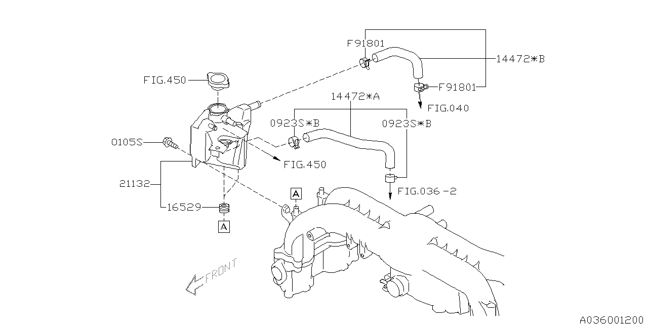 Diagram WATER PIPE (1) for your 2021 Subaru Impreza  Sport Wagon 