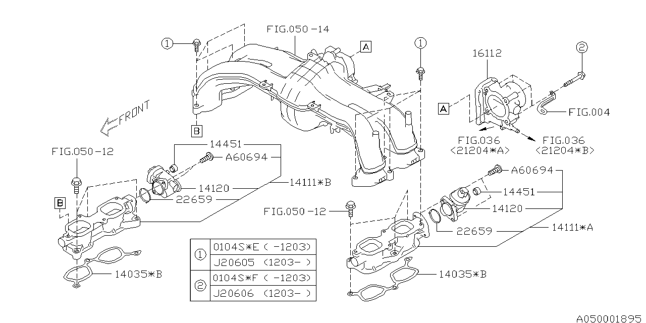 Diagram INTAKE MANIFOLD for your 2013 Subaru Forester   