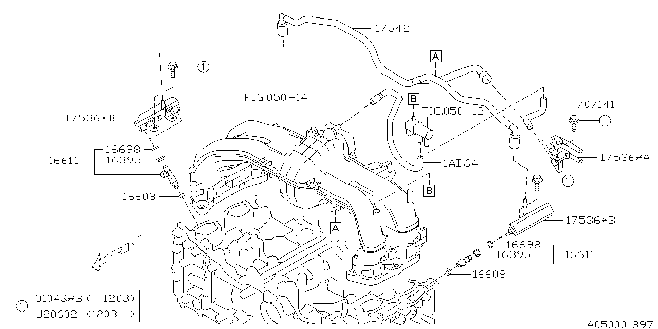 Diagram INTAKE MANIFOLD for your 2013 Subaru