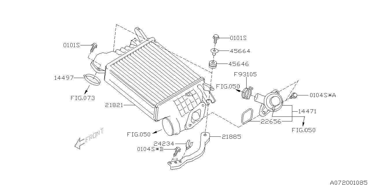 Diagram INTER COOLER for your 2007 Subaru STI  SEDAN 