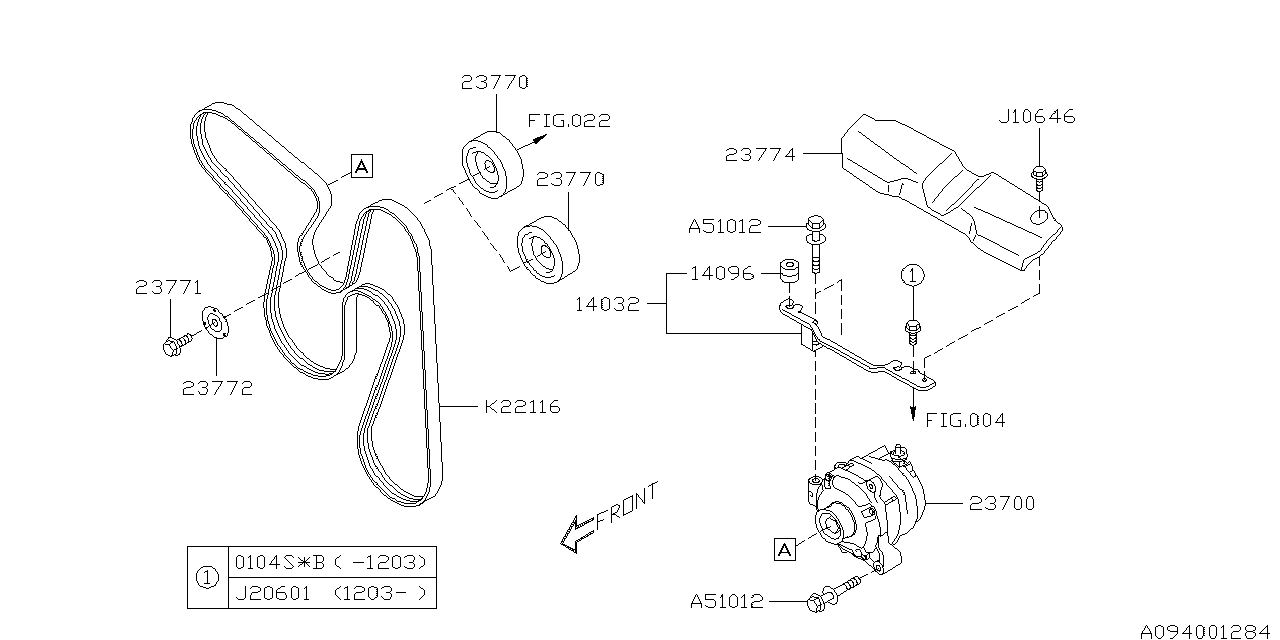 Diagram ALTERNATOR for your 2006 Subaru Impreza  Sedan 