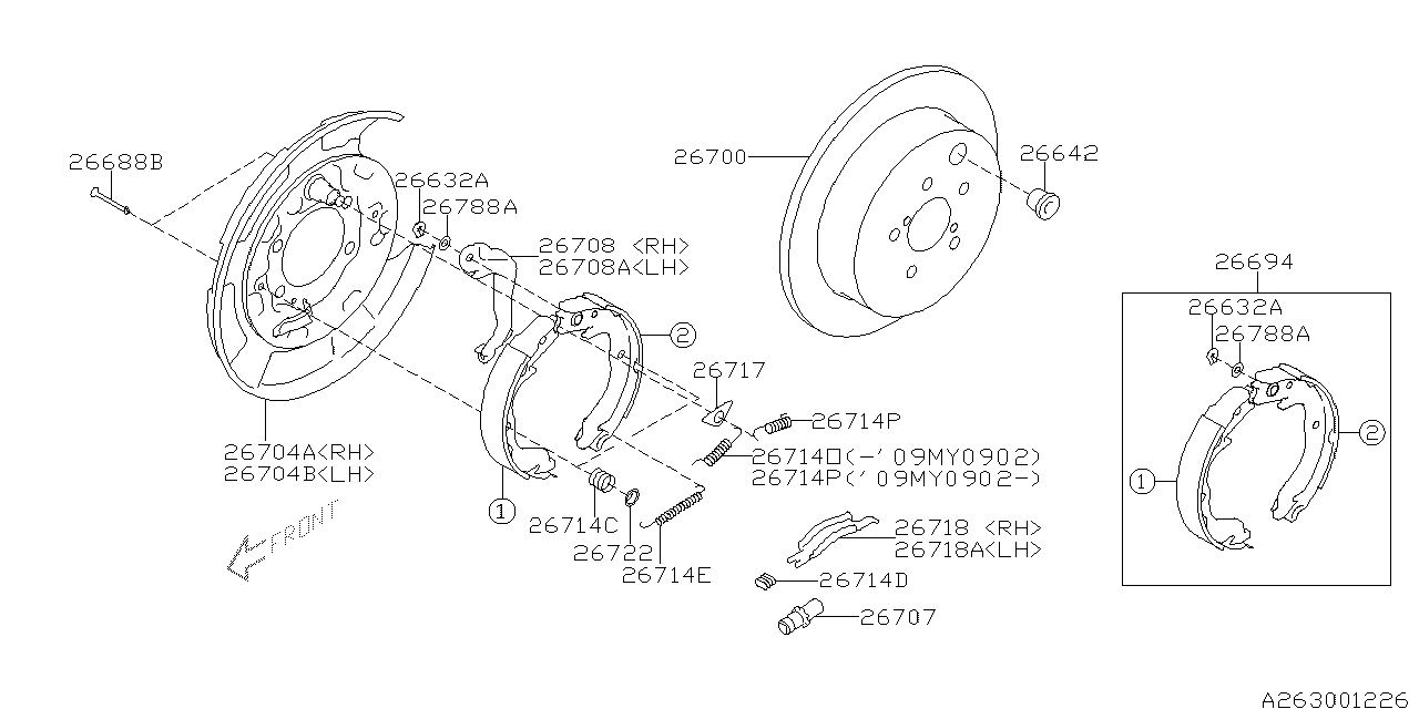 Diagram REAR BRAKE for your 2004 Subaru STI   