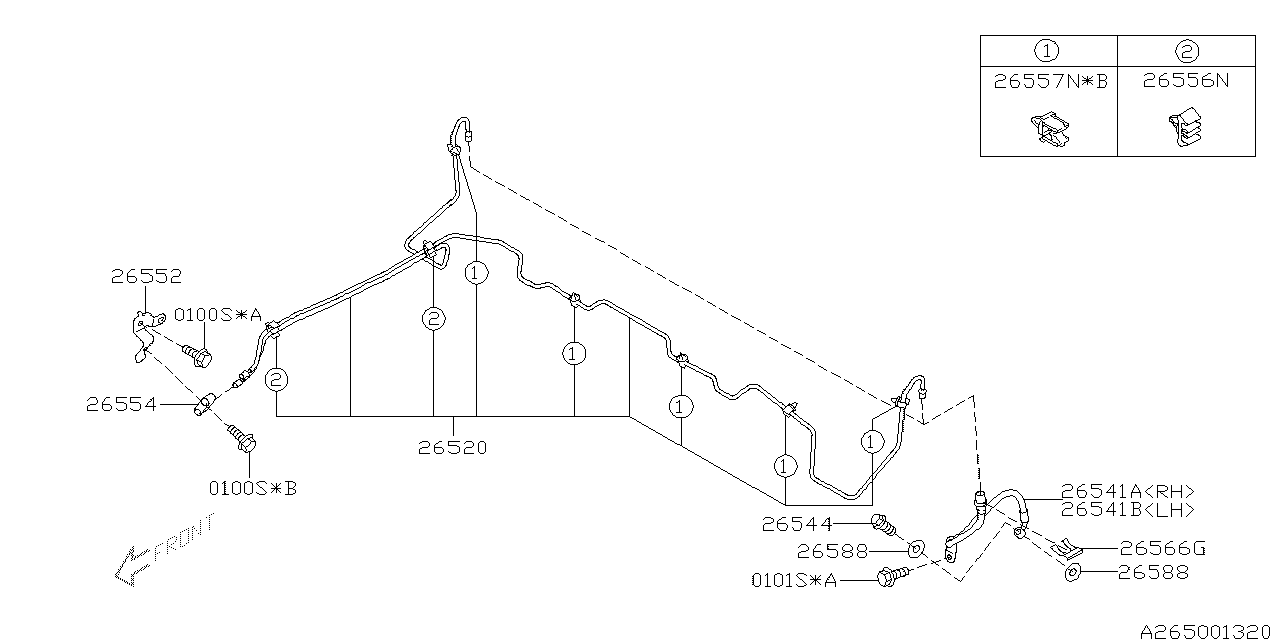 Diagram BRAKE PIPING for your 2008 Subaru Impreza   