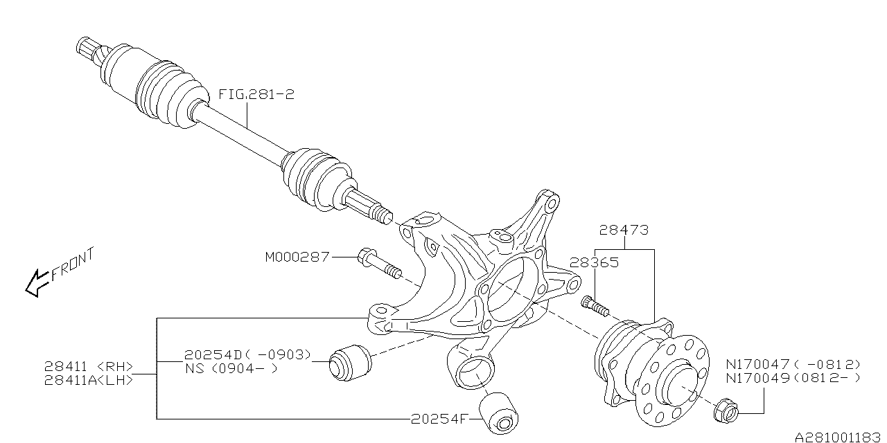 Diagram REAR AXLE for your 2019 Subaru BRZ   