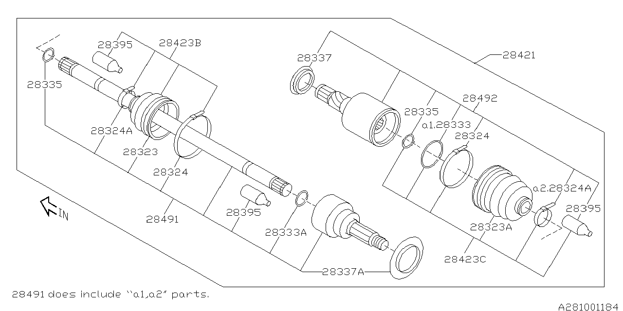 Diagram REAR AXLE for your 2010 Subaru Forester  XT LL Bean 