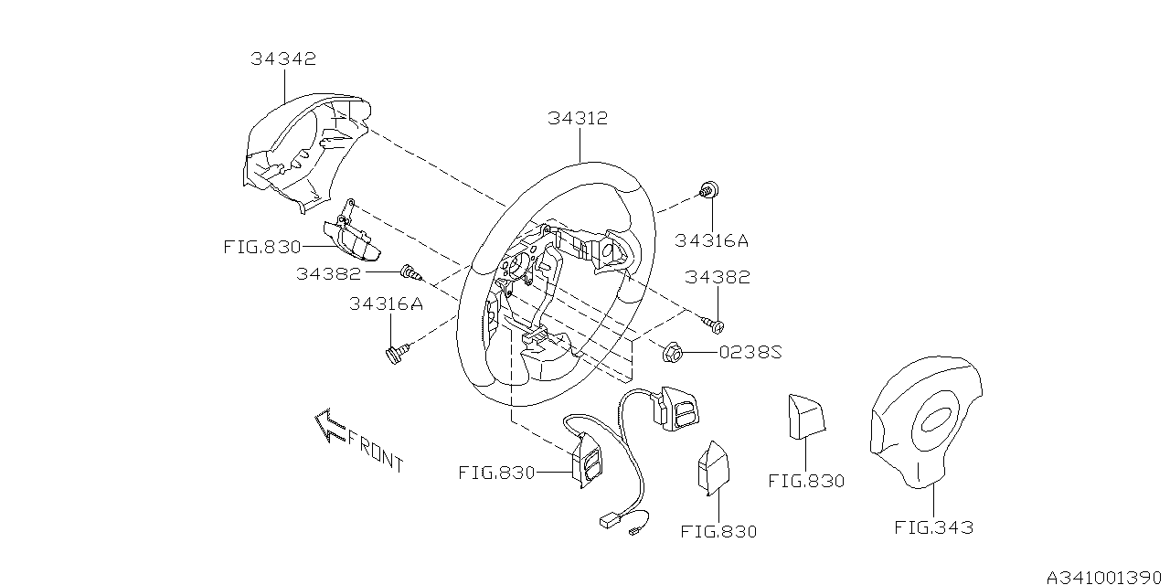 Diagram STEERING COLUMN for your 2014 Subaru Legacy   