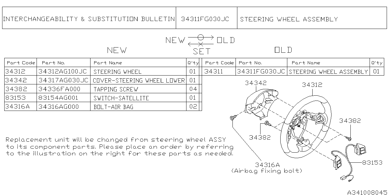 Diagram STEERING COLUMN for your 2009 Subaru Forester 2.5L TURBO 4AT XT Limited 