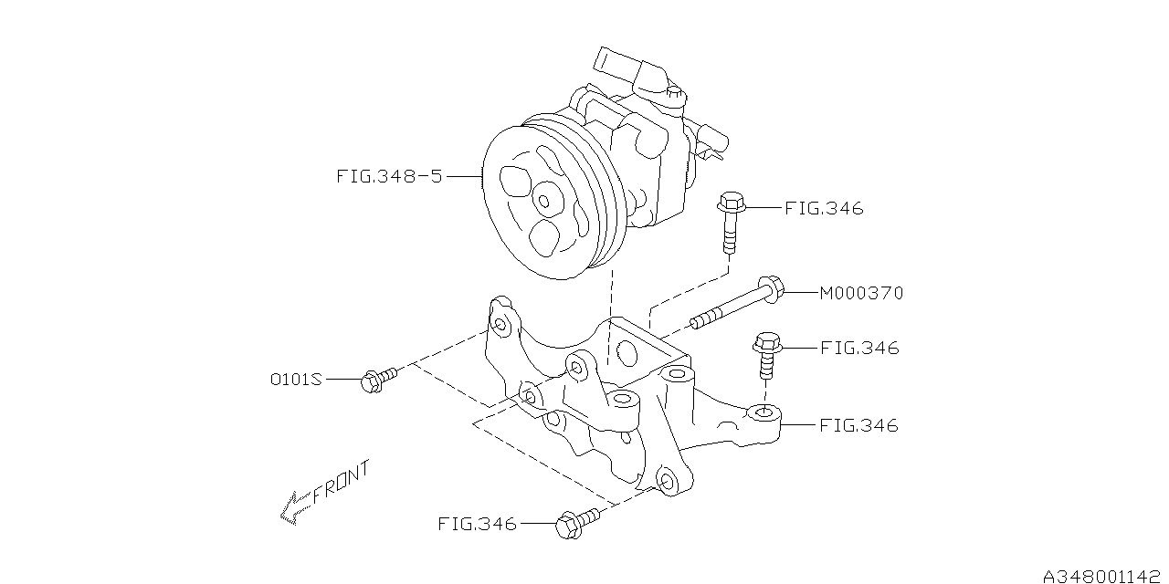 Diagram OIL PUMP for your 1996 Subaru Impreza  Brighton Coupe 