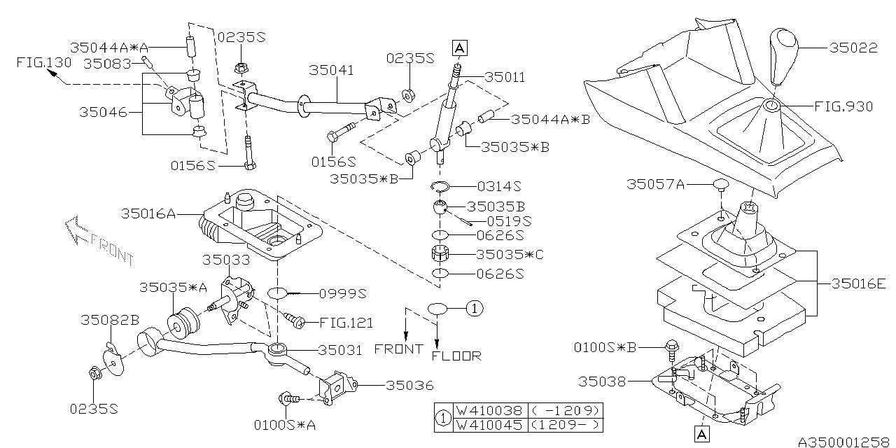 Diagram MANUAL GEAR SHIFT SYSTEM for your 2012 Subaru Forester   