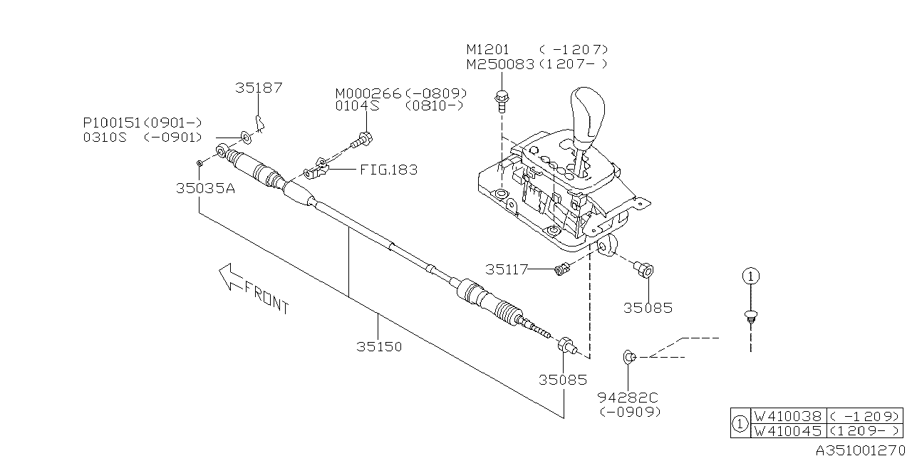 Diagram SELECTOR SYSTEM for your 2011 Subaru Forester   