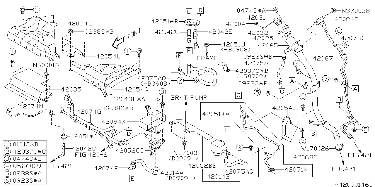 Diagram FUEL PIPING for your 2011 Subaru Forester   